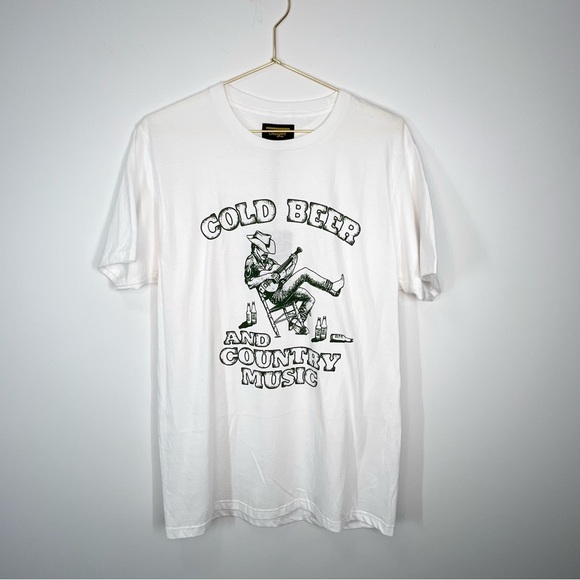 NWT Seager Cold Beer And Country Music T Shirt Medium - Picture 1 of 7